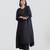Jet black dola silk kurta set