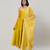 Mustard yellow dola silk anarkali set