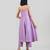 Lilac purple dola silk anarkali with yellow dupatta