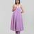 Lilac purple dola silk anarkali with yellow dupatta