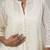 Off white woven jacquard chanderi anarkali set