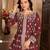 MAROON COLOR CORDING WORK ART SILK GOWN 