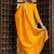 Floral embroidered silk round neck kurta trouser & dupatta set