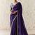 dark purple tissue glass saree with blouse