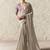 light beige tissue glass saree with blouse