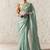 light sky blue tissue glass saree with blouse
