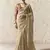 beige tissue glass saree with blouse
