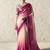 pink & cream tissue glass saree with blouse