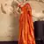 ORANGE weaving silk blend saree 