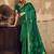  GREEN handloom weaving silk blend saree 