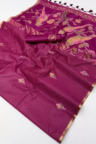  WINE weaving silk blend saree 