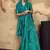  SKYBLUE weaving silk blend saree 