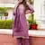 Floral embroidered silk blend round neck kurta trouser & dupatta set