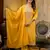 Floral embroidered silk blend round neck kurta trouser & dupatta set