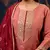 Floral embroidered silk round neck kurta trouser & dupatta set