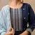Floral embroidered silk round neck kurta trouser & dupatta set