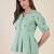 Women mint green embroidered peplum top