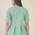 Women mint green embroidered peplum top
