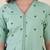 Women mint green embroidered peplum top