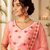 Peach Embroidered Net Semi Stitched Lehenga Choli Traditional Wear Collection