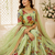 Light-Green Embroidered Art Silk Semi Stitched Lehenga Choli Collection