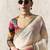 OFF WHITE FANCY embroidered saree with blouse