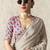 LIGHT GREY FANCY embroidered saree with blouse