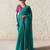 TEAL FANCY embroidered saree with blouse
