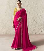 RANIPINK  FANCY embroidered saree with blouse