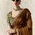 BROWN FANCY embroidered saree with blouse