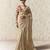  CREAM FANCY embroidered saree with blouse