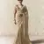  CREAM FANCY embroidered saree with blouse