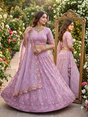 LOVENDER EMBROIDERY lehenga choli 1