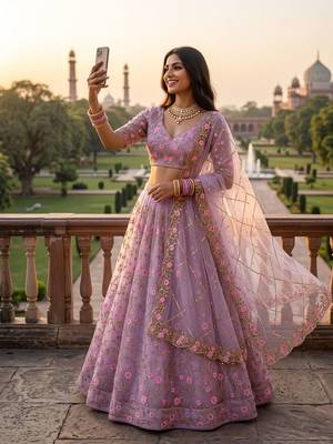 LOVENDER EMBROIDERY lehenga choli 3
