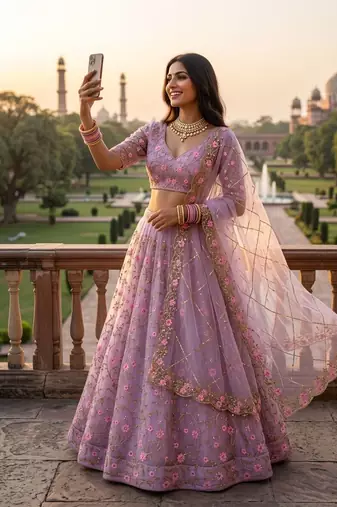 LOVENDER EMBROIDERY lehenga choli