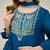  blue chanderi embroidered ethnic suit set