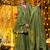 olive green vichitra silk embroidered sharara suit set