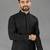 Black cotton butta work work men kurta pyjama
