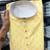 Yellow heavy cotton sequence work and print work men kurta pyjama