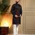 Brown royal silk embroidery sequence work work men kurta pyjama