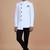White solid Rayon bandhgala for men