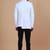 White solid Rayon bandhgala for men