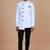 White solid Rayon bandhgala for men