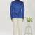 Blue solid velvet bandhgala for men