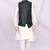 Cream solid silk nehru jacket set for men