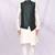 Cream solid silk nehru jacket set for men