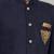 Navy blue hand embroidered on pocket velvet blend  bandhgala for men