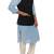 Sky blue solid silk nehru jacket set for men