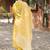 Yellow rayon kurta pent dupatta set