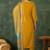 Yellow rayon kurta pent dupatta set